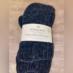 Indigo Charcoal Sherpa-Lined Socks